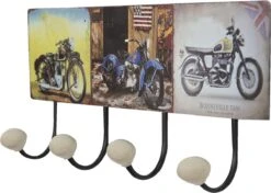 Clayre & Eef Wandkapstok 40x5x17 Cm Bruin Ijzer Motor Decoratieve Kapstok -Clayre & Eef 1200x854