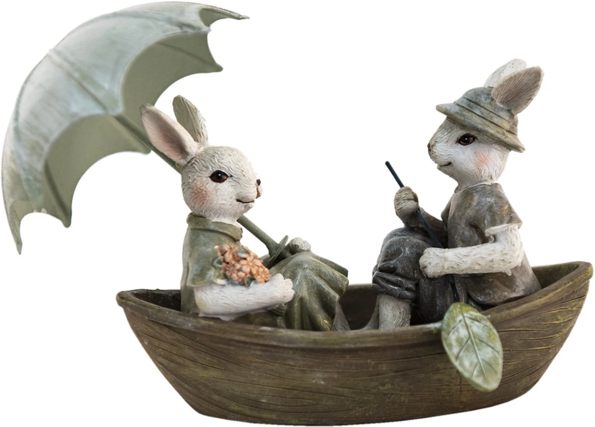 Clayre & Eef Beeld Konijn 14x10x12 Cm Groen Bruin Kunststof Woonaccessoires Paashaas Pasen 9 Clayre & Eef Beeld Konijn 14x10x12 Cm Groen Bruin Kunststof Woonaccessoires Paashaas Pasen - Afbeelding 7