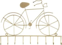 Clayre & Eef Sleutelrekje 32x23 Cm Goudkleurig Ijzer Wandhaak Sleutelhouder -Clayre & Eef 1200x880 2