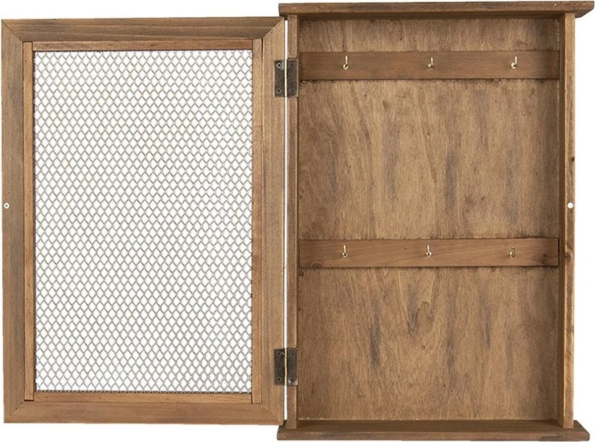 Clayre & Eef Sleutelkastje 28x9x40 Cm Bruin Hout Rechthoek Sleutelhouder Sleutelrekje 5 Clayre & Eef Sleutelkastje 28x9x40 Cm Bruin Hout Rechthoek Sleutelhouder Sleutelrekje - Afbeelding 3