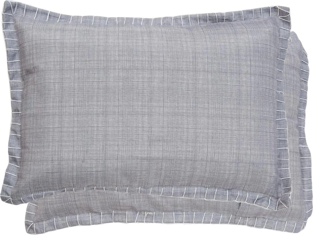 Clayre & Eef Kussenhoes 35*50 Cm Grijs Polyester / Linnen Sierkussenhoes Kussen Hoes 3 Clayre & Eef Kussenhoes 35*50 Cm Grijs Polyester / Linnen Sierkussenhoes Kussen Hoes