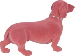 Clayre & Eef Beeld Hond 22x14 Cm Roze Synthetisch Woonaccessoires Beeld Decoratie Decoratieve Accessoires -Clayre & Eef 1200x900