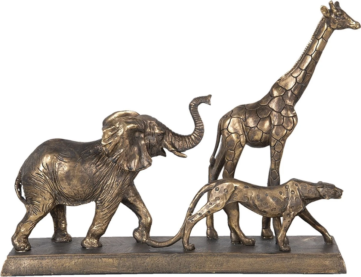 Clayre & Eef Beeld Wilde Dieren 44x10x33 Cm Goudkleurig Polyresin Dieren Woonaccessoires Beeld Decoratie Decoratieve Accessoires 3 Clayre & Eef Beeld Wilde Dieren 44x10x33 Cm Goudkleurig Polyresin Dieren Woonaccessoires Beeld Decoratie Decoratieve Accessoires