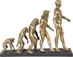 Clayre & Eef Beeld Mens 58x18x42 Cm Goudkleurig Polyresin Woonaccessoires Beeld Decoratie Decoratieve Accessoires