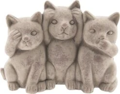 Clayre & Eef Decoratie Kat 22x10x16 Cm Grijs Terracotta Decoratief Figuur Decoratieve Accessoires Woonaccessoires