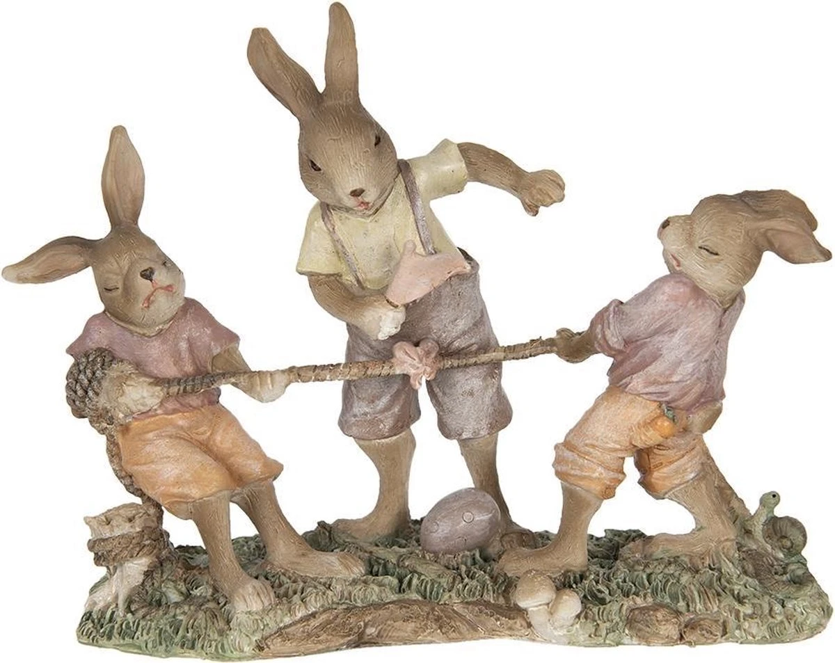 Clayre & Eef Beeld Konijn 20x7x15 Cm Bruin Kunststof Woonaccessoires Pasen Paashaas 3 Clayre & Eef Beeld Konijn 20x7x15 Cm Bruin Kunststof Woonaccessoires Pasen Paashaas