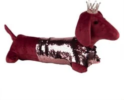 Clayre & Eef Deurstopper Hond 45*15*23 Cm Rood Synthetisch Deurklem Deurwig -Clayre & Eef 1200x968 2