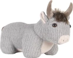 Clayre & Eef Deurstopper Stier 32x12x25 Cm Grijs Polyester Deurklem Deurwig