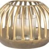 Clayre & Eef Windlicht Ø 15x10 Cm Goudkleurig Metaal Glas Rond Kaarsenhouder Sfeerverlichting -Clayre & Eef 1200x975