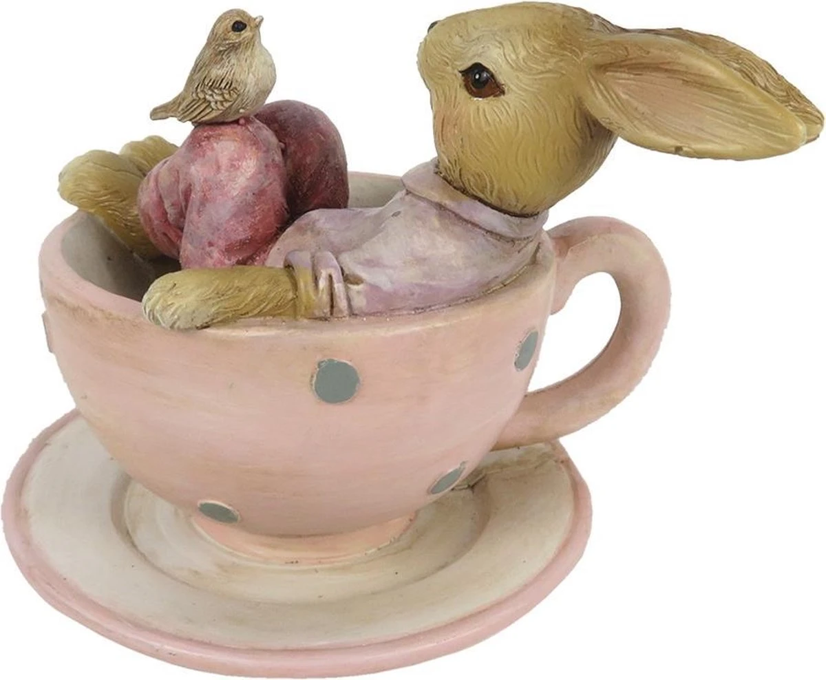 Clayre & Eef Beeld Konijn 10x8x8 Cm Bruin Roze Kunststof Woonaccessoires Pasen Paashaas 7 Clayre & Eef Beeld Konijn 10x8x8 Cm Bruin Roze Kunststof Woonaccessoires Pasen Paashaas - Afbeelding 5