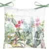 Clayre & Eef Stoelkussen Foam 40x40 Cm Wit Groen Katoen Vierkant Jungle Botanics Zitkussen Tuinkussen Tuinstoelkussen -Clayre & Eef 1200x990