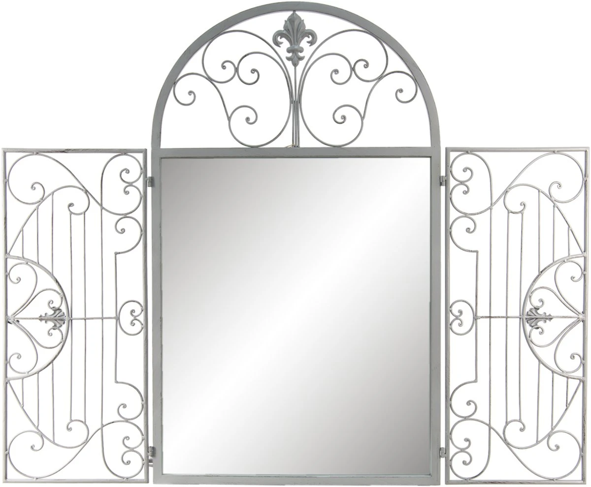 Clayre & Eef Spiegel 61x103 Cm Grijs Ijzer Grote Spiegel Wand Spiegel Muur Spiegel 7 Clayre & Eef Spiegel 61x103 Cm Grijs Ijzer Grote Spiegel Wand Spiegel Muur Spiegel - Afbeelding 5