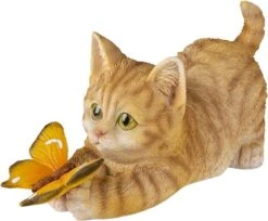 Clayre & Eef Beeld Kat 19x8x10 Cm Bruin Beige Kunststof Woonaccessoires Beeld Decoratie Decoratieve Accessoires -Clayre & Eef 1200x992 1