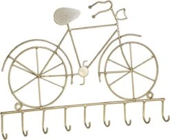 Clayre & Eef Sleutelrekje 32x23 Cm Goudkleurig Ijzer Wandhaak Sleutelhouder -Clayre & Eef 1200x992