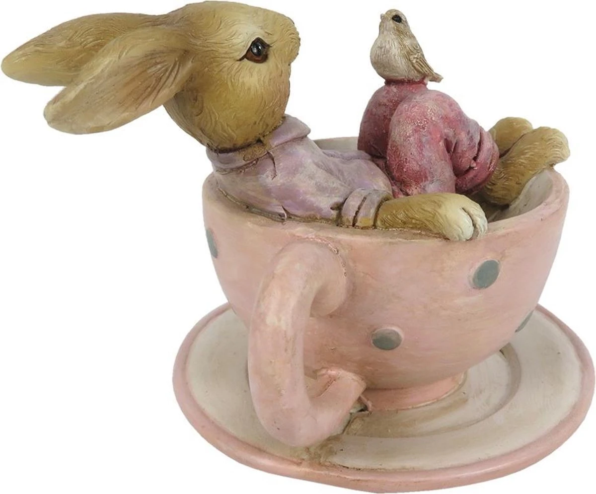 Clayre & Eef Beeld Konijn 10x8x8 Cm Bruin Roze Kunststof Woonaccessoires Pasen Paashaas 8 Clayre & Eef Beeld Konijn 10x8x8 Cm Bruin Roze Kunststof Woonaccessoires Pasen Paashaas - Afbeelding 6