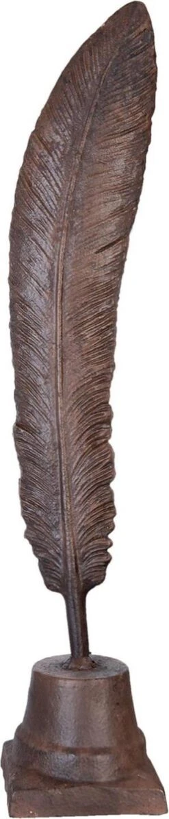 Clayre & Eef - Decoratie Veer - Deurstopper - 7x7x36 Cm - 1250gram