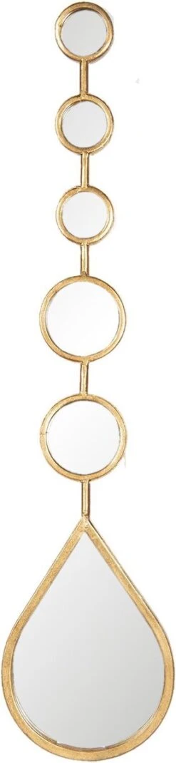 Clayre & Eef Wandspiegel 19*2*80 Cm Goudkleurig Metaal / Glas Rond Grote Spiegel Muur Spiegel Wand Spiegel 7 Clayre & Eef Wandspiegel 19*2*80 Cm Goudkleurig Metaal / Glas Rond Grote Spiegel Muur Spiegel Wand Spiegel -Clayre & Eef 277x1200