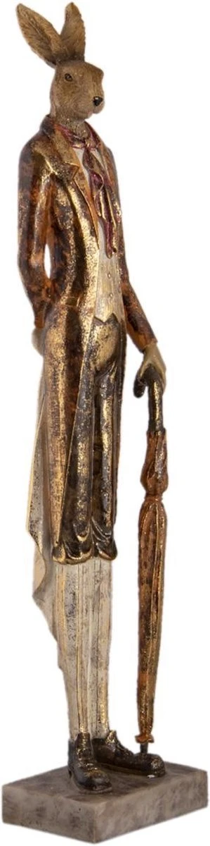 Clayre & Eef Beeld Konijn 11x9x51 Cm Goudkleurig Kunststof Woonaccessoires Paashaas Pasen 6 Clayre & Eef Beeld Konijn 11x9x51 Cm Goudkleurig Kunststof Woonaccessoires Paashaas Pasen - Afbeelding 4