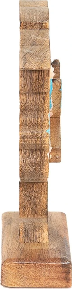 Clayre & Eef Beeld Konijn 15x6x22 Cm Bruin Roze Hout Woonaccessoires Paashaas Pasen -Clayre & Eef 299x1200