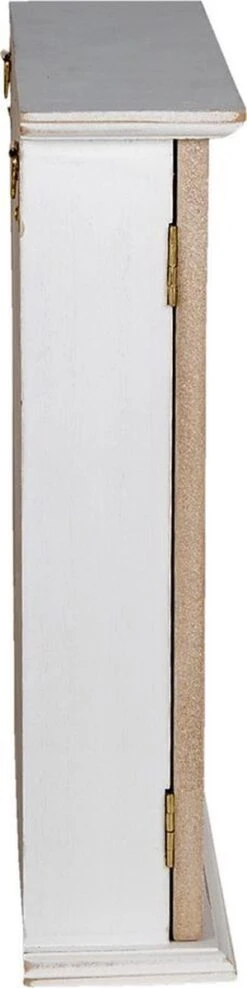 Clayre & Eef Sleutelkastje 20x7x27 Cm Bruin Beige Hout Rechthoek Bloemen Sleutelhouder Sleutelrekje Wandkast -Clayre & Eef 300x1200 1