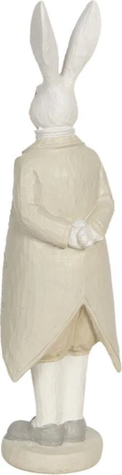 Clayre & Eef Beeld Konijn 9x9x30 Cm Wit Beige Polyresin Woonaccessoires Beeld Decoratie Decoratieve Accessoires -Clayre & Eef 310x1200 1