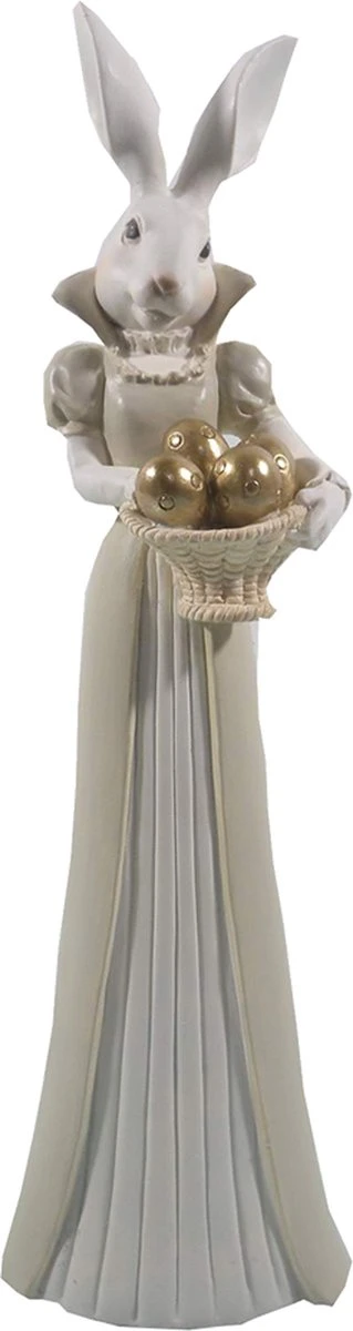 Clayre & Eef Beeld Konijn 11x10x37 Cm Wit Geel Kunststof Woonaccessoires Pasen Paashaas 6 Clayre & Eef Beeld Konijn 11x10x37 Cm Wit Geel Kunststof Woonaccessoires Pasen Paashaas - Afbeelding 4