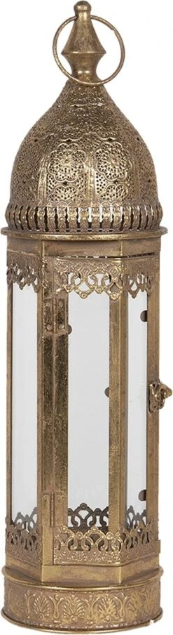 Clayre & Eef Lantaarns Set V 2 Goudkleurig Ijzer Kaarsenhouder Sfeerverlichting Marrakesh Lantaarn -Clayre & Eef 328x1200