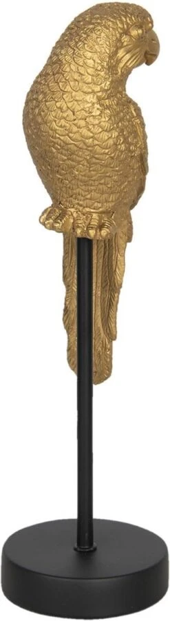 Clayre & Eef Beeld Papegaai 11x10x36 Cm Goudkleurig Kunststof Woonaccessoires Beeld Decoratie Decoratieve Accessoires -Clayre & Eef 329x1200 3