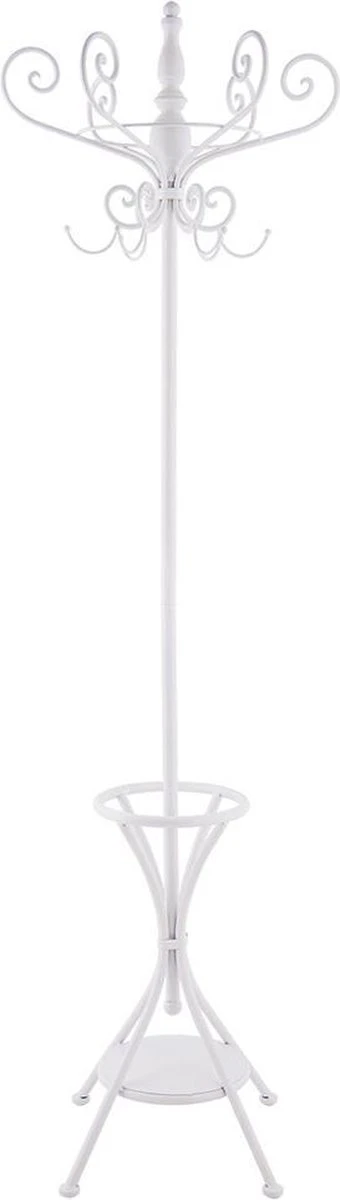 Clayre & Eef Kapstok Staand 180 Cm Wit Ijzer Kapstok 3 Clayre & Eef Kapstok Staand 180 Cm Wit Ijzer Kapstok