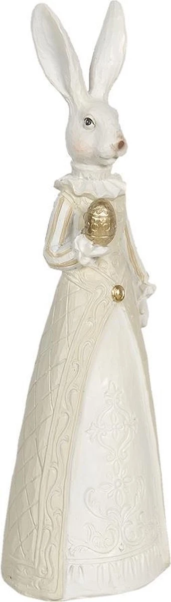 Clayre & Eef Beeld Konijn 9x9x30 Cm Wit Beige Polyresin Woonaccessoires Pasen Paashaas 4 Clayre & Eef Beeld Konijn 9x9x30 Cm Wit Beige Polyresin Woonaccessoires Pasen Paashaas - Afbeelding 2