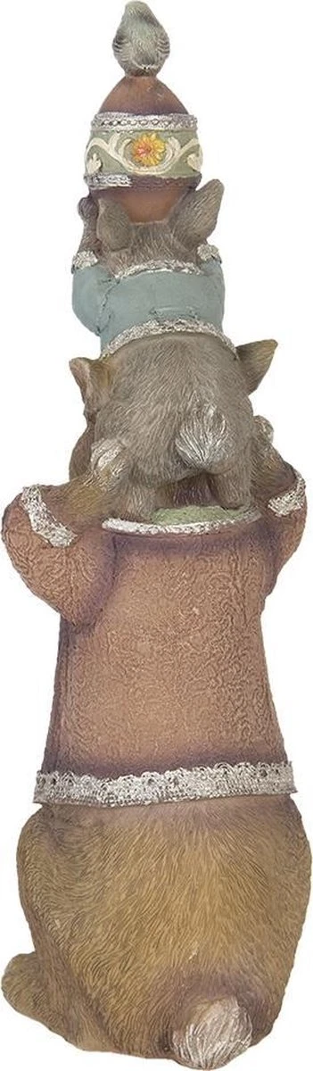 Clayre & Eef Beeld Konijn 12x11x34 Cm Bruin Kunststof Woonaccessoires Beeld Decoratie Paashaas 6 Clayre & Eef Beeld Konijn 12x11x34 Cm Bruin Kunststof Woonaccessoires Beeld Decoratie Paashaas - Afbeelding 4