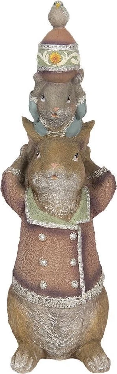 Clayre & Eef Beeld Konijn 12x11x34 Cm Bruin Kunststof Woonaccessoires Beeld Decoratie Paashaas 9 Clayre & Eef Beeld Konijn 12x11x34 Cm Bruin Kunststof Woonaccessoires Beeld Decoratie Paashaas - Afbeelding 7