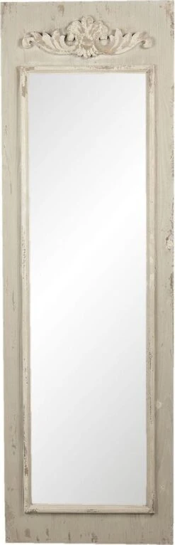 Clayre & Eef Spiegel 56x176 Cm Grijs Hout Rechthoek Grote Spiegel Wand Spiegel Muur Spiegel -Clayre & Eef 387x1200 2