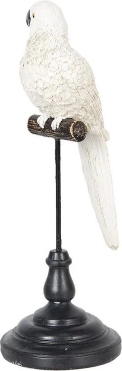 Clayre & Eef Decoratie Beeld Papegaai 9*11*27 Cm Zwart, Wit Kunststof Decoratief Figuur Decoratieve Accessoires Woonaccessoires -Clayre & Eef 396x1200 1