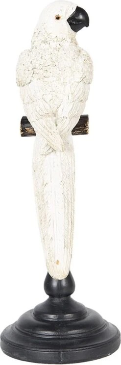 Clayre & Eef Decoratie Beeld Papegaai 9*11*27 Cm Zwart, Wit Kunststof Decoratief Figuur Decoratieve Accessoires Woonaccessoires -Clayre & Eef 398x1200