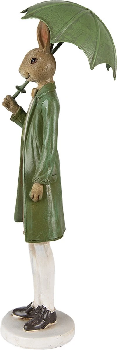 Clayre & Eef Beeld Konijn 27 Cm Groen Bruin Kunststof Woonaccessoires Paashaas Pasen 6 Clayre & Eef Beeld Konijn 27 Cm Groen Bruin Kunststof Woonaccessoires Paashaas Pasen - Afbeelding 4