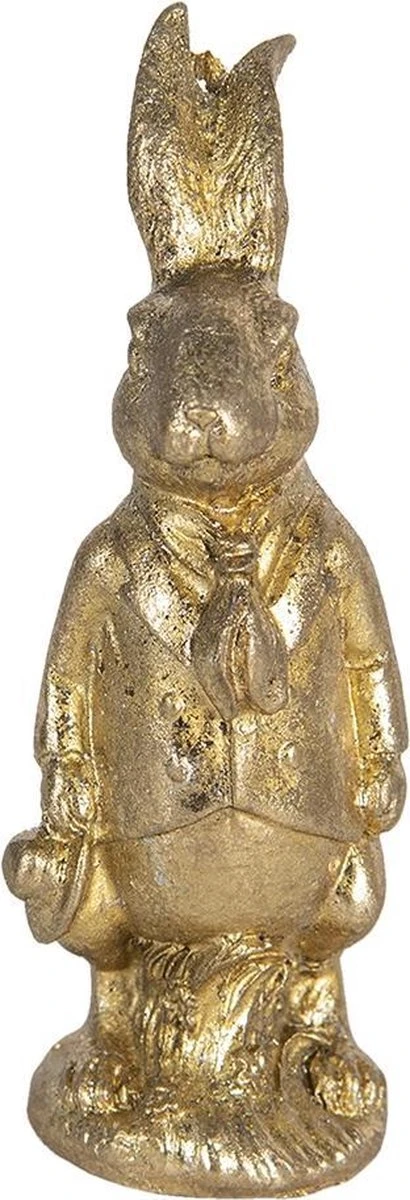 Clayre & Eef Beeld Konijn 11 Cm Goudkleurig Kunststof Woonaccessoires Beeld Decoratie Paashaas 4 Clayre & Eef Beeld Konijn 11 Cm Goudkleurig Kunststof Woonaccessoires Beeld Decoratie Paashaas - Afbeelding 2