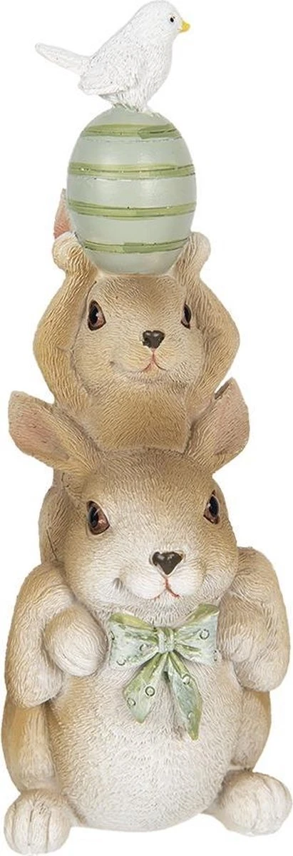 Clayre & Eef Beeld Konijn 8x6x17 Cm Bruin Kunststof Woonaccessoires Pasen Paashaas 3 Clayre & Eef Beeld Konijn 8x6x17 Cm Bruin Kunststof Woonaccessoires Pasen Paashaas