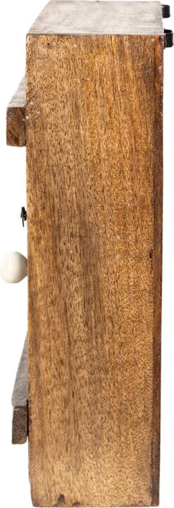 Clayre & Eef Sleutelkastje 24x8x30 Cm Bruin Hout Sleutelhouder Sleutelrekje -Clayre & Eef 411x1200 5