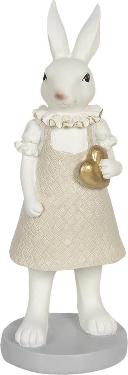 Clayre & Eef Beeld Konijn 9x8x20 Cm Wit Polyresin Woonaccessoires Pasen Paashaas 3 Clayre & Eef Beeld Konijn 9x8x20 Cm Wit Polyresin Woonaccessoires Pasen Paashaas