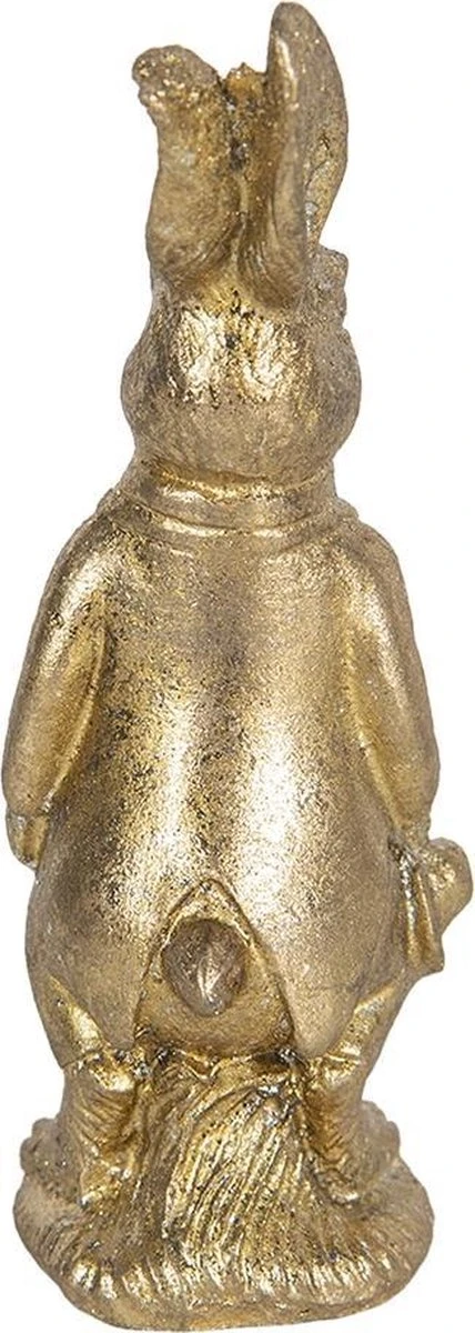 Clayre & Eef Beeld Konijn 11 Cm Goudkleurig Kunststof Woonaccessoires Beeld Decoratie Paashaas 5 Clayre & Eef Beeld Konijn 11 Cm Goudkleurig Kunststof Woonaccessoires Beeld Decoratie Paashaas - Afbeelding 3