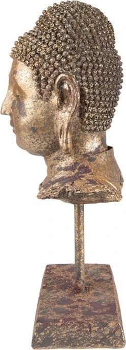 Clayre & Eef Beeld Boeddha 13x9x25 Cm Goudkleurig Kunststof Woonaccessoires Beeld Decoratie Decoratieve Accessoires -Clayre & Eef 435x1200 2