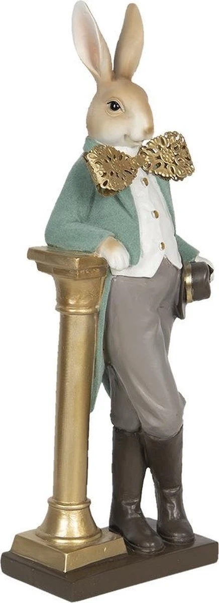 Clayre & Eef Beeld Konijn 15x9x45 Cm Bruin Grijs Polyresin Woonaccessoires Pasen Paashaas 4 Clayre & Eef Beeld Konijn 15x9x45 Cm Bruin Grijs Polyresin Woonaccessoires Pasen Paashaas - Afbeelding 2