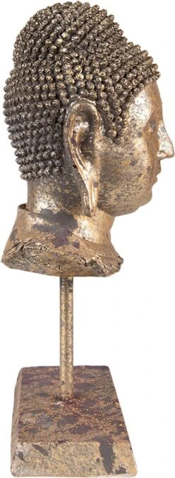 Clayre & Eef Beeld Boeddha 13x9x25 Cm Goudkleurig Kunststof Woonaccessoires Beeld Decoratie Decoratieve Accessoires -Clayre & Eef 440x1200 5