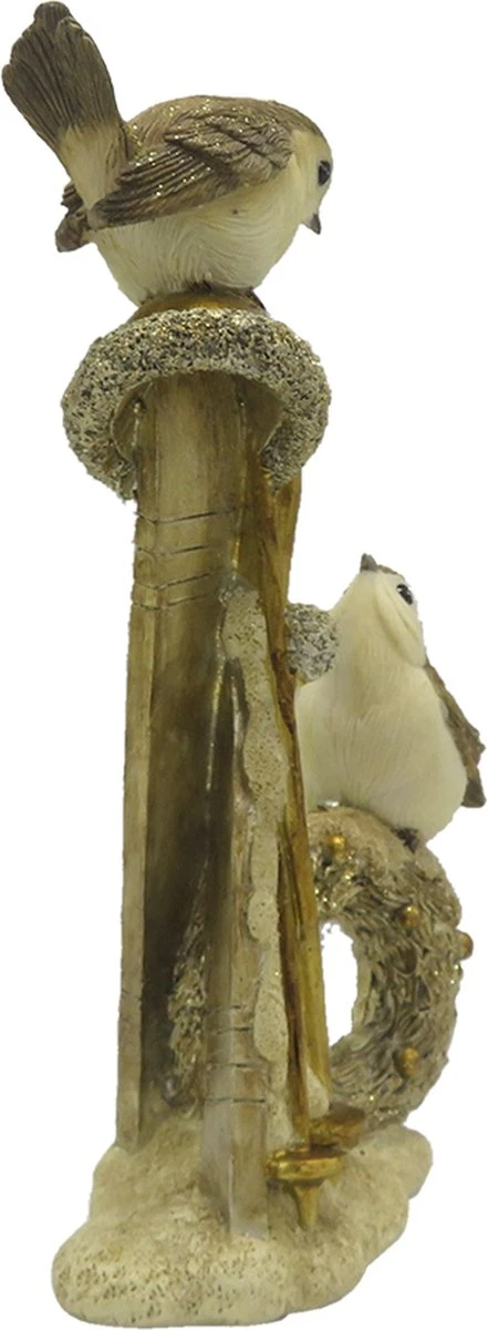 Clayre & Eef Beeld Vogels 18 Cm Goudkleurig Kunststof Woonaccessoires Decoratieve Accessoires 5 Clayre & Eef Beeld Vogels 18 Cm Goudkleurig Kunststof Woonaccessoires Decoratieve Accessoires - Afbeelding 3