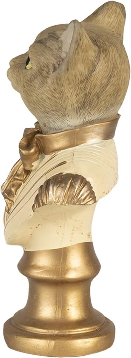 Clayre & Eef Beeld Kat 10x6x17 Cm Goudkleurig Bruin Kunststof Woonaccessoires Beeld Decoratie Decoratieve Accessoires 7 Clayre & Eef Beeld Kat 10x6x17 Cm Goudkleurig Bruin Kunststof Woonaccessoires Beeld Decoratie Decoratieve Accessoires - Afbeelding 5