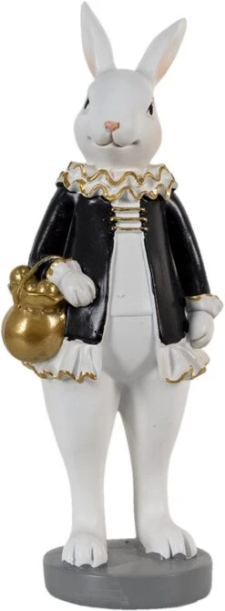 Clayre & Eef Beeld Konijn 7x7x20 Cm Zwart Wit Kunststof Woonaccessoires Paashaas Pasen 17 Clayre & Eef Beeld Konijn 7x7x20 Cm Zwart Wit Kunststof Woonaccessoires Paashaas Pasen -Clayre & Eef 443x1200 3