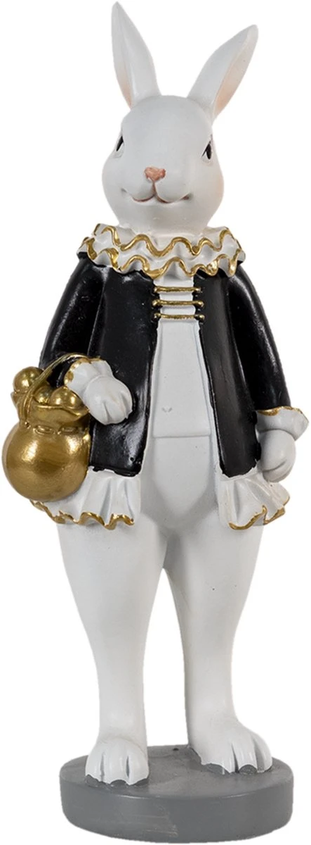 Clayre & Eef Beeld Konijn 7x7x20 Cm Zwart Wit Kunststof Woonaccessoires Paashaas Pasen 10 Clayre & Eef Beeld Konijn 7x7x20 Cm Zwart Wit Kunststof Woonaccessoires Paashaas Pasen - Afbeelding 8