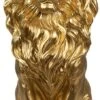 Clayre & Eef Beeld Leeuw 13x19x34 Cm Goudkleurig Kunststof Woonaccessoires Beeld Decoratie Decoratieve Accessoires -Clayre & Eef 453x1200