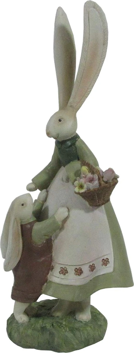 Clayre & Eef Beeld Konijn 10x7x25 Cm Groen Kunststof Woonaccessoires Paashaas Pasen 3 Clayre & Eef Beeld Konijn 10x7x25 Cm Groen Kunststof Woonaccessoires Paashaas Pasen